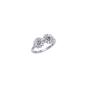 Daisy Sterling Silver Ring with Gemstones TRI2589