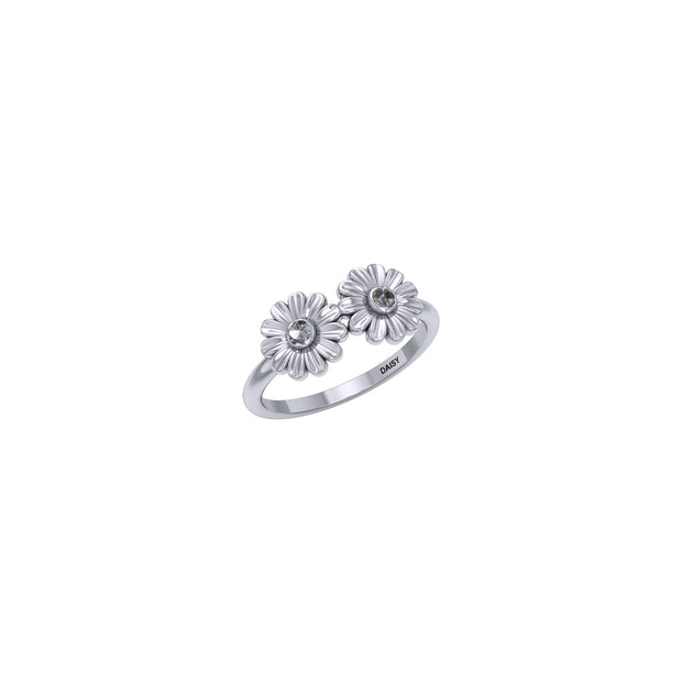 Daisy Sterling Silver Ring with Gemstones TRI2589