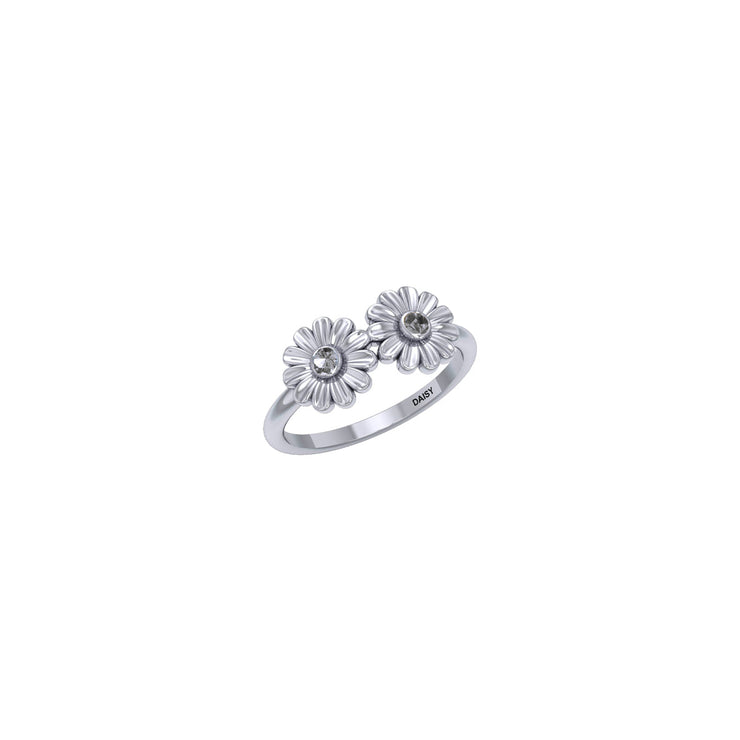 Daisy Sterling Silver Ring with Gemstones TRI2589