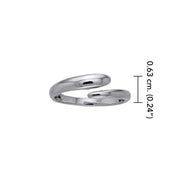 Plain Sterling Silver Adjust Ring TRI502