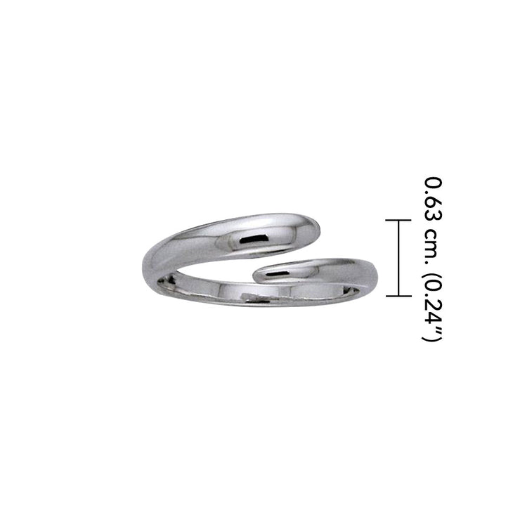 Plain Sterling Silver Adjust Ring TRI502