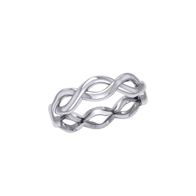 Modern Celtic Infinity Sterling Silver Ring TRI898
