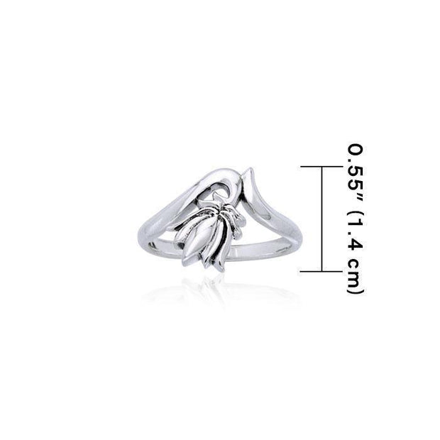 Citta Lotus the Power of Fertility Transcendance Sterling Silver Ring TRI915