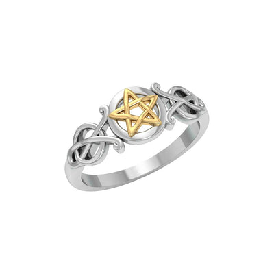 Silver Pentagram Pentacle Ring TRV1745