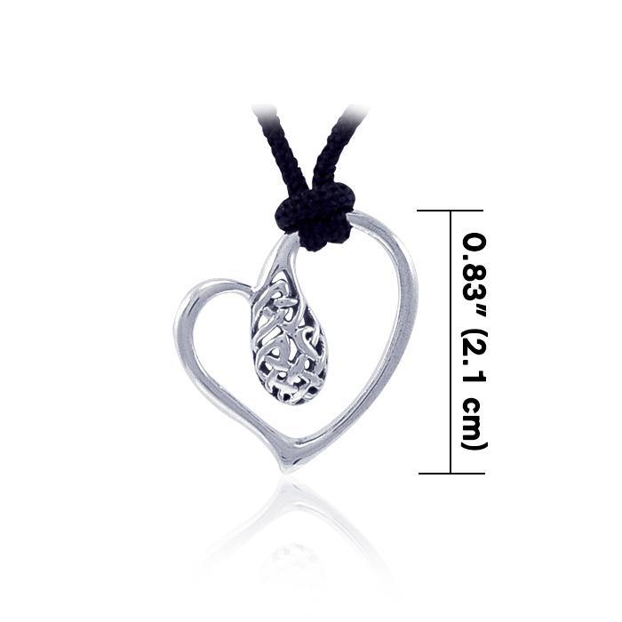 Love defined in Modern Celtic ~ Sterling Silver Pendant & Nylon CordTSE524