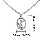 Howling Wolf with Moon Silver Pendant with Chain Set TSE684