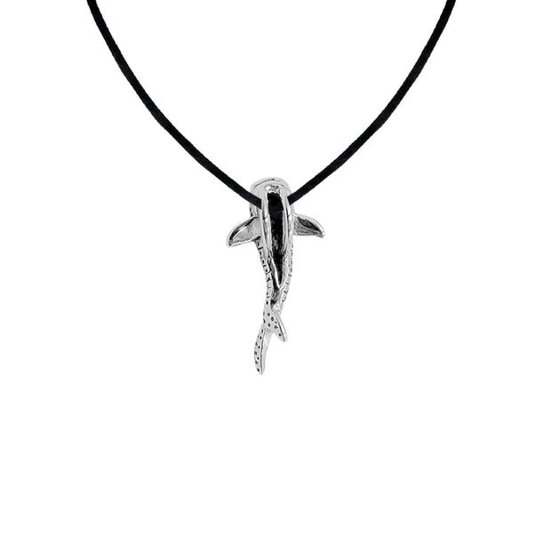 DiveSilver Small Whale Shark Silver Pendant with Nylon Cord TSE980