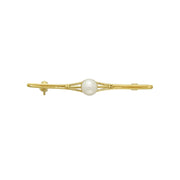 Equestrian Elegance Bar with Pearl Sterling Silver Brooch TBC077