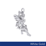 Enchanted Fairy Solid White Gold Charm WCM637