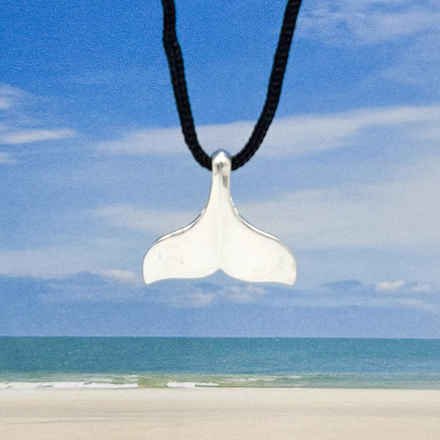 Whale Tail Sterling Silver Pendant WP034 - Wholesale Jewelry