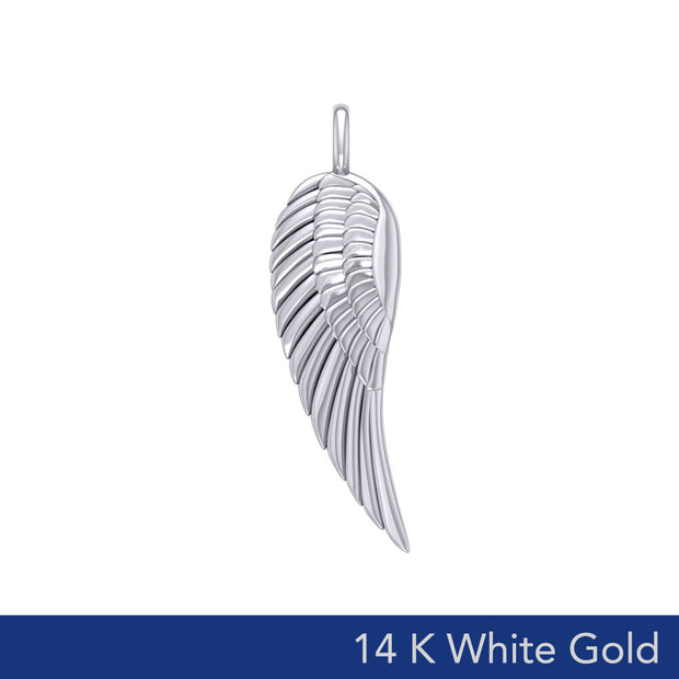 Angel Wing 14K White Gold Pendant WPD2932
