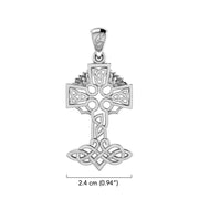 Celtic Tree of Life Irish Cross 14 Karat Solid Gold Pendant GPD6123