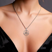 Double Recovery AA and NA Solid White Gold Pendant WPD6371