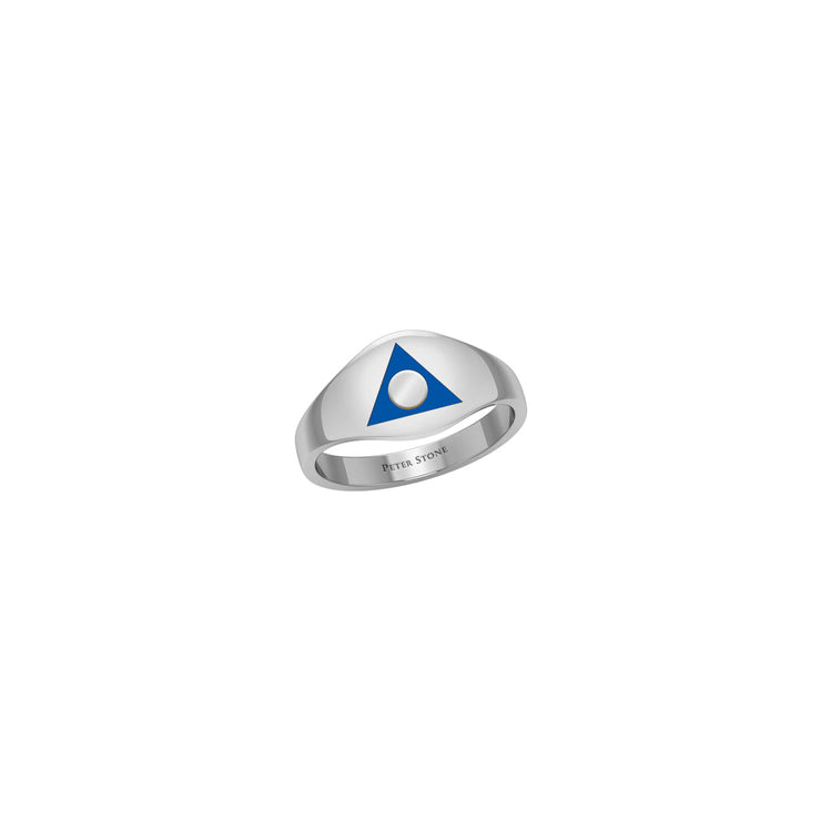 Al-Anon Solid Gold Ring with Blue Enamel GRI2562