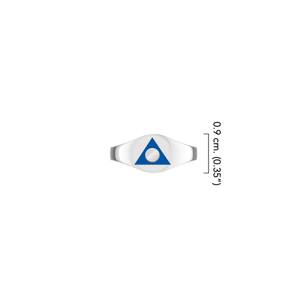 Al-Anon Solid Gold Ring with Blue Enamel GRI2562