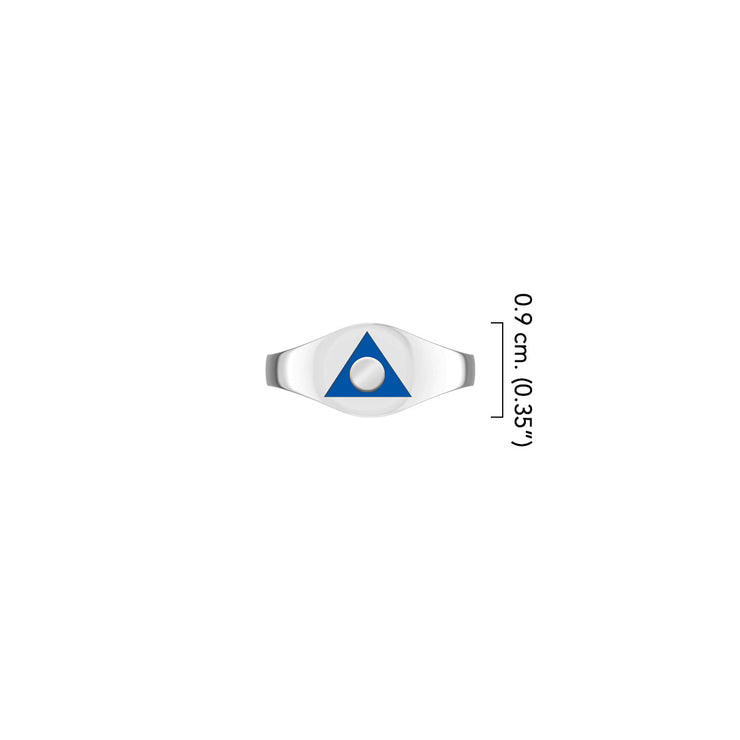 Al-Anon Solid Gold Ring with Blue Enamel GRI2562