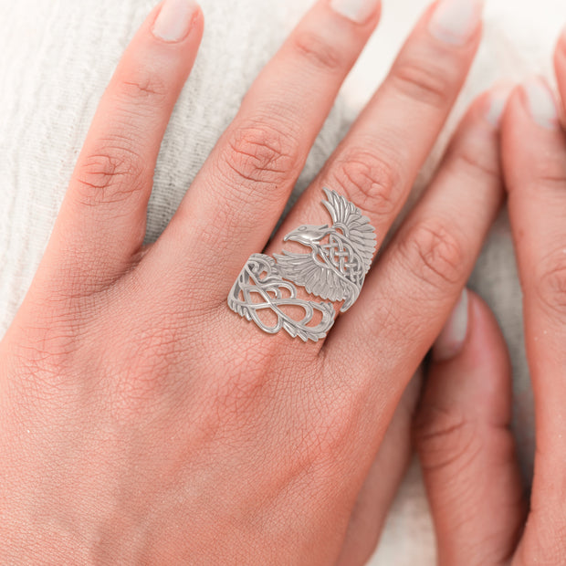 Honor The Flying Phoenix ~ Solid Gold Ring GRI2583