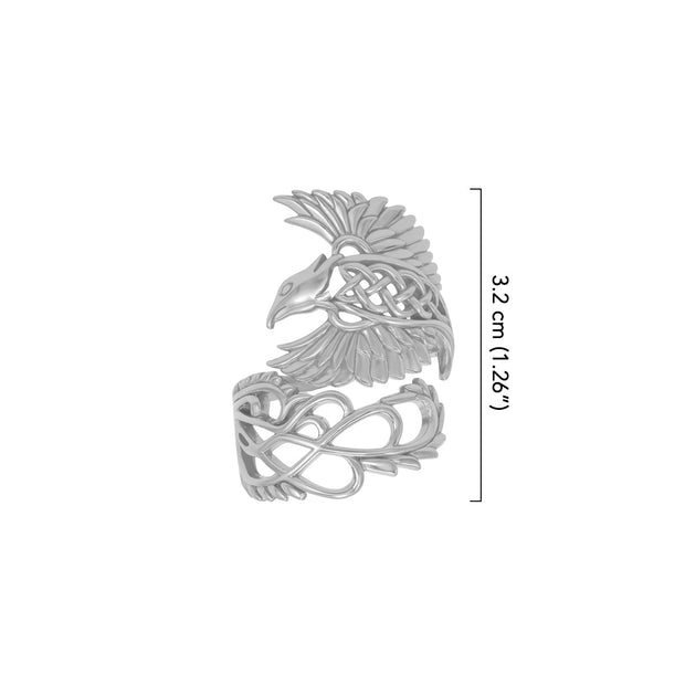 Honor The Flying Phoenix ~ Solid Gold Ring GRI2583