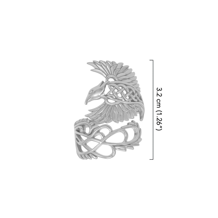Honor The Flying Phoenix ~ Solid Gold Ring GRI2583