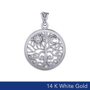 Celtic Tree of Life 14K White Gold Pendant WTP3109