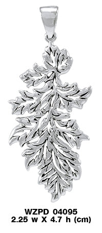 Oak Leaf Sterling Silver Pendant TPD4095