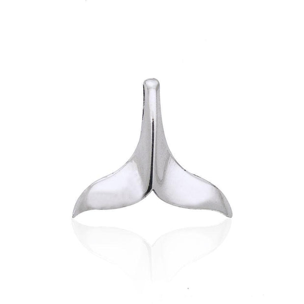 Large Whale Tail Silver Pendant JP007 - Wholesale Jewelry