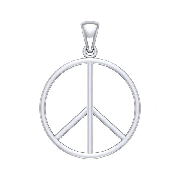Peace Symbol Sterling Silver Pendant JP027