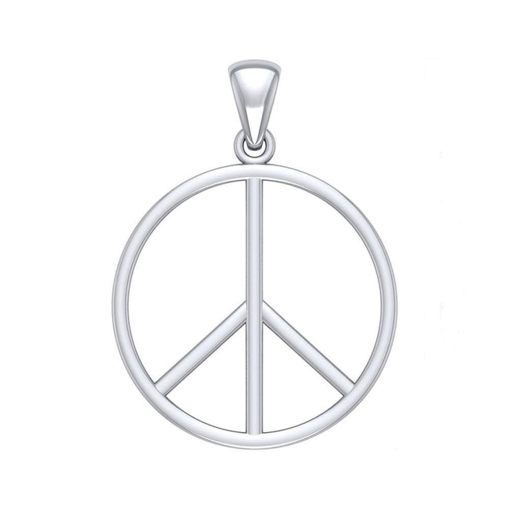 Peace Symbol Sterling Silver Pendant JP027