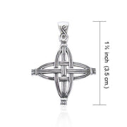 Celtic Cross of St. Brigid Sterling Silver Pendant by Courtney Davis TPD956