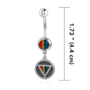 Rainbow Encircled Triangle Body Jewelry BJ026