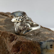 Moose Head Silver Ring TR1435