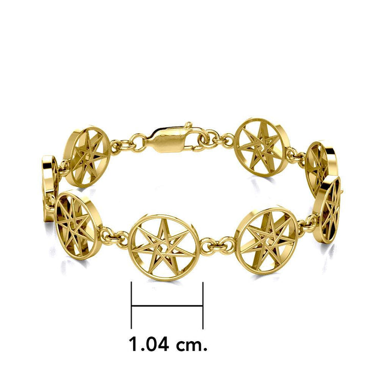 Elven Star 14 Karat Solid Gold Link Bracelet GBL088