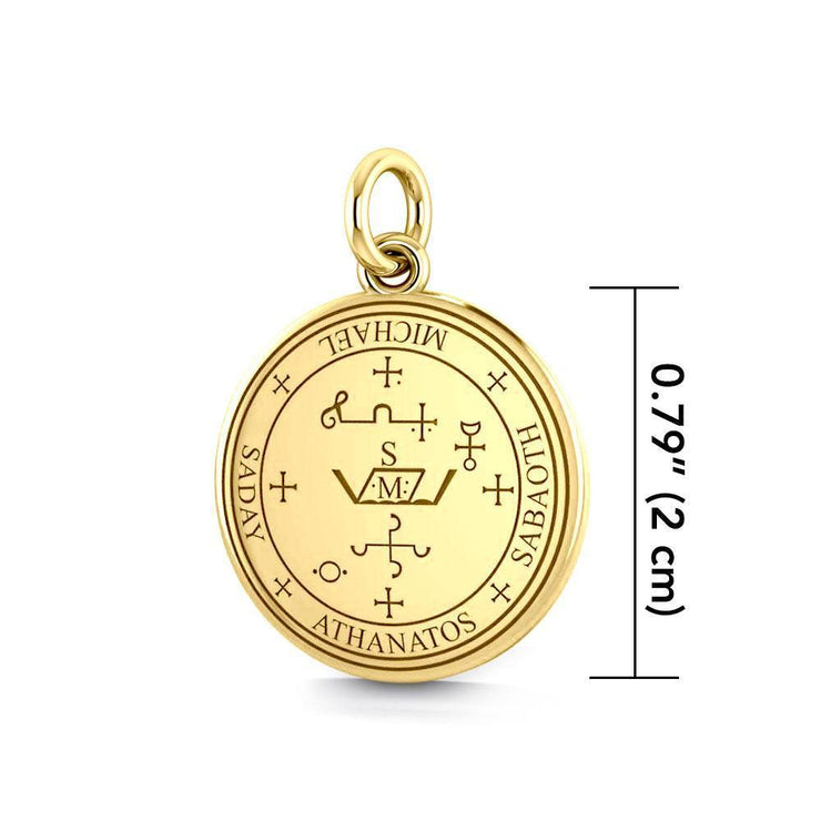 14K Yellow Gold Sigil of Archangel Michael Charm GCM487