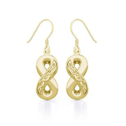 Celtic Infinity Solid Gold Earrings GER1108