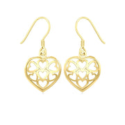 Heart Sterling Solid Gold Earrings GER1135
