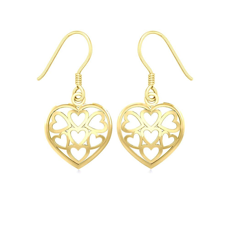 Heart Sterling Solid Gold Earrings GER1135