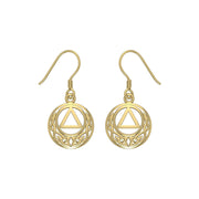 Celtic AA Recovery Solid Gold Earrings GER1376