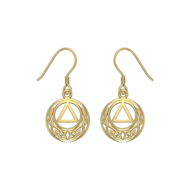 Celtic AA Recovery Solid Gold Earrings GER1376