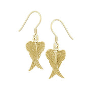 Angel Wings Solid Gold Earrings GER928