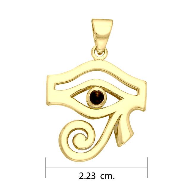 Eye of Horus Gemstone Solid Gold Pendant GPD1717