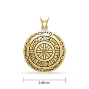 Wheel of the Year Gold Pendant GPD232