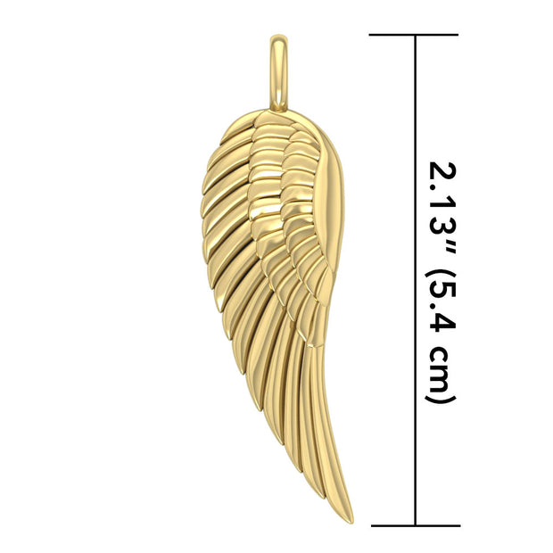 Angel Wing Solid Gold Pendant GPD2932