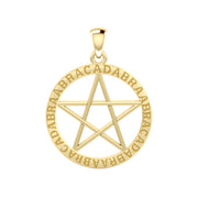 ABRACADABRAABRACADABRAABRACADABRA Pentagram Solid Gold Pendants GPD4550