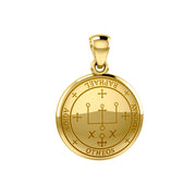 Sigil of the Archangel Raphael Small Solid Gold Pendant GPD4784