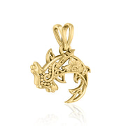 Hammerhead Shark Filigree Pendant in 14k Gold GPD5146