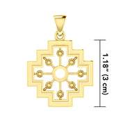 A symbol of the old cultures ~ Solid Gold Inka Cross Pendant GPD5148