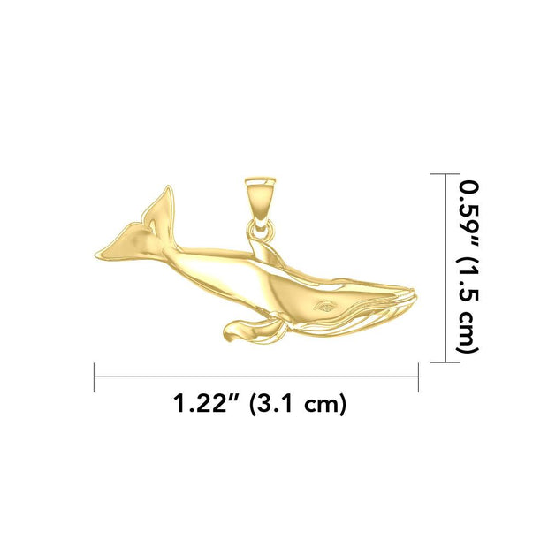 Blue Whale Sterling Solid Gold Pendant GPD5404