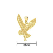 Flying Owl Solid Gold Pendant GPD5476