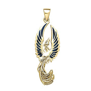 Alighting breakthrough of the Mythical Phoenix Solid Gold Pendant GPD5680