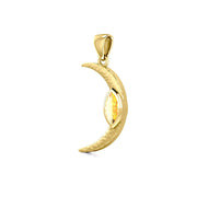 A Glimpse of the Crescent Moon's Beginning ~ Solid Gold Jewelry Pendant GPD5800